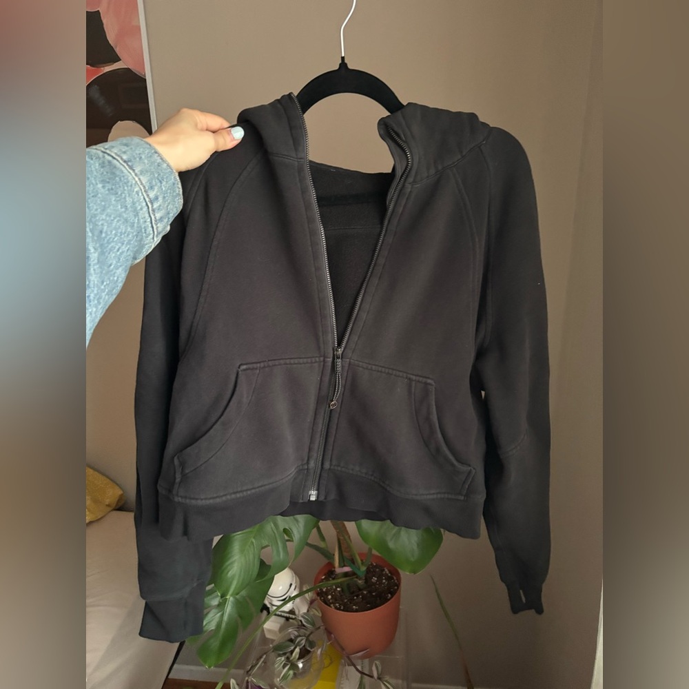 Black scuba oversized hoodie